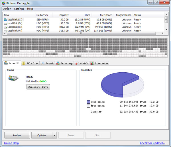 Defraggler(磁盘整理)