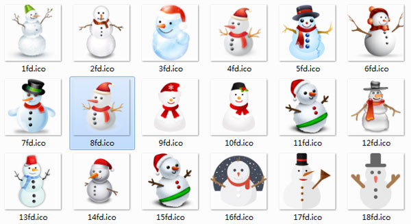 雪人精美可爱图标