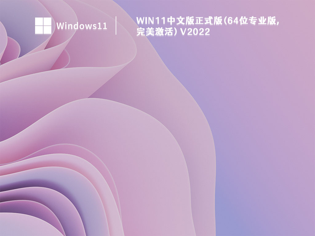 Win11中文版正式版(64位专业版,完美激活) V2022