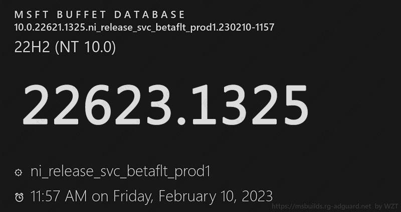 微软发布 Win11 Beta 22621.1325、22623.1325 (KB5022914)！