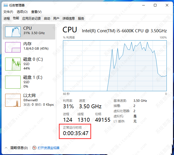 win11查看电脑系统运行时间的方法教程