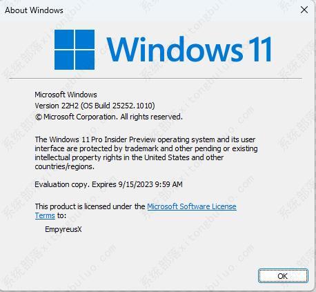 微软宣布Windows 11 Insider Preview 10.0.25252.1010 (rs_prerelease)推送了！