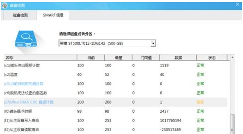 Win7检测硬盘显示ultradmacrc错误计数怎么办？