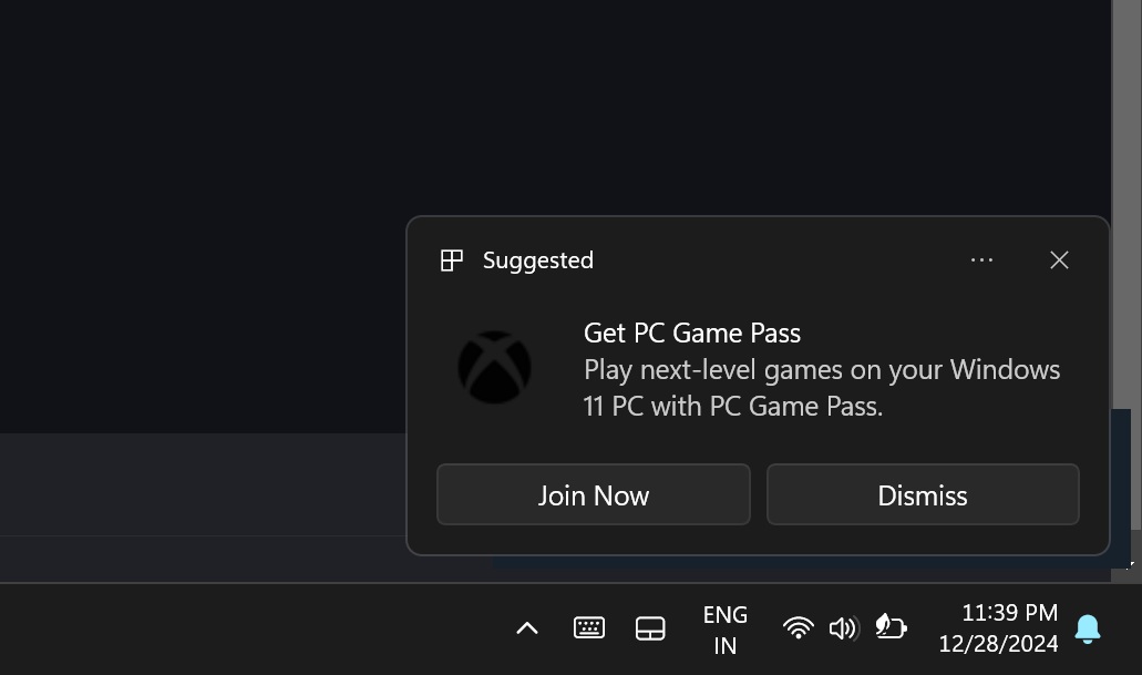 Windows11上Xbox Game Pass广告如何关闭推送