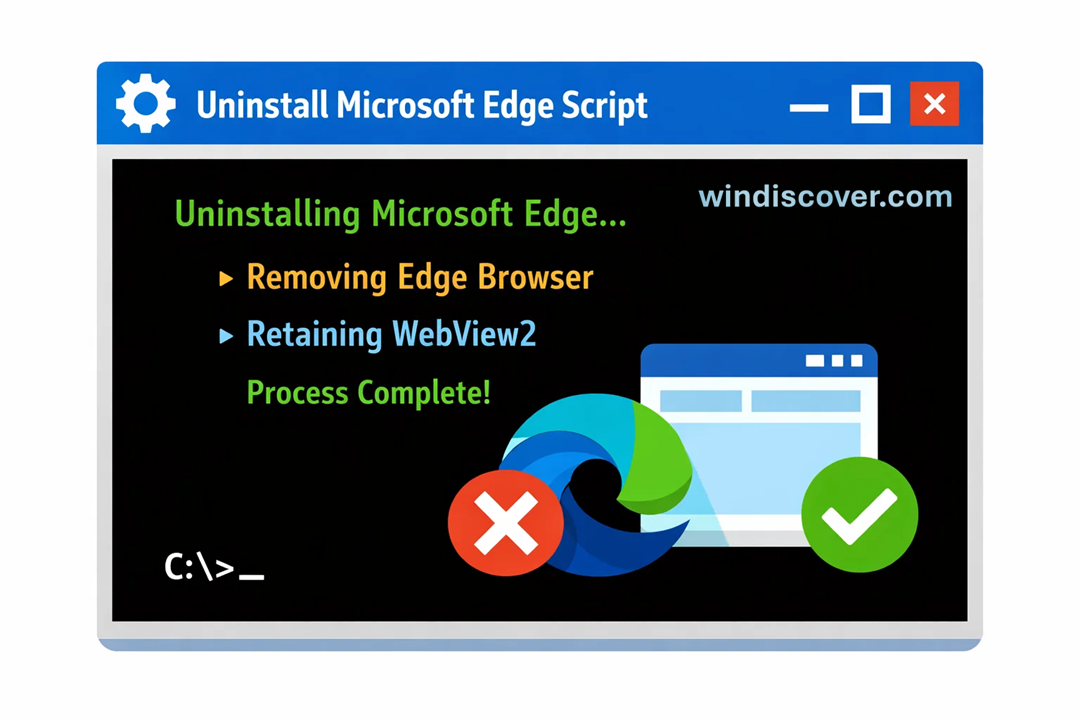 一招教会你快速卸载 Microsoft Edge 但保留 WevView2 组件的方法
