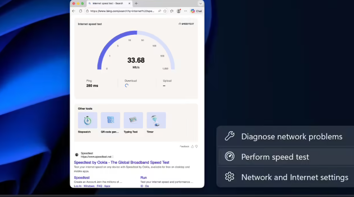 Speedtest 集成至 Windows 任务栏！微软与 Ookla 扩大合作