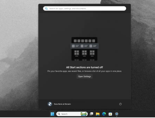 告别臃肿!Win11 开始菜单支持全区域独立隐藏与尺寸切换
