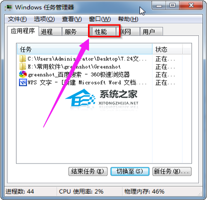 Win7任务管理器怎么看内存频率？Win7任务管理器查看内存频率教程(,Win7任务管理器怎么看内存频率)插图1