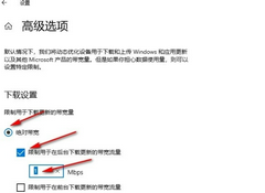 Win10下载更新设置绝对带宽的方法